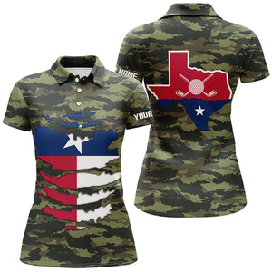 Womens Camo Golf Shirt Texas Custom Womens Golf Shirts, Unique Texas Golf Shirts For Women, Golf Gifts LDT0075