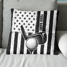 Load image into Gallery viewer, Retro American Flag Golf Pillow Personalized Patriotic Golf Gifts LDT1086