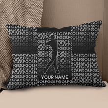 Load image into Gallery viewer, Black White Gradient Personalized Golf Pillow Custom Name Golf Gifts LDT1088