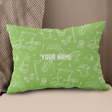 Load image into Gallery viewer, Green Golf Equipment Seamless Custom Name Pillow Personalized Golf Gifts LDT1097