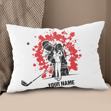 Load image into Gallery viewer, Cartoon Golfer Silhouette Custom Name Pillow Personalized Golfer Gifts LDT1115