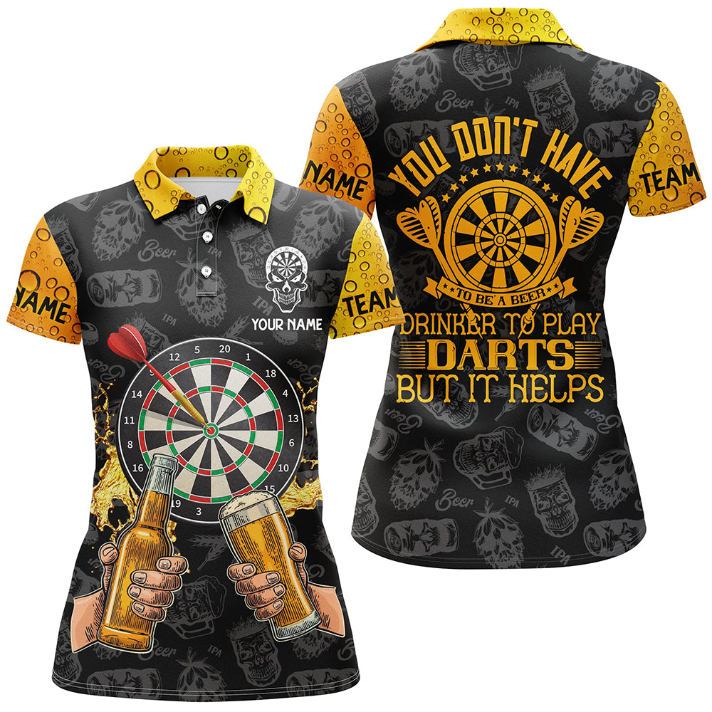 You Don’t Have To Be A Beer Darts Polo Shirt Custom Drinking Darts Jersey For Women LDT0628