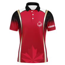 Load image into Gallery viewer, Canadian Red Maple Leaf Mens Golf Polo Shirts Custom Patriotic Golf Shirts For Men Golf Gifts LDT1470