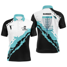 Load image into Gallery viewer, Turquoise Mens Disc Golf Polo Shirt Customized Cool Disc Golf Shirts For Men Disc Golfing Gifts LDT0934