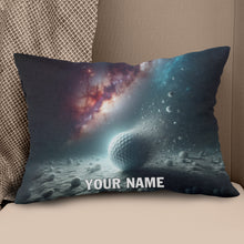 Load image into Gallery viewer, Golf Balls In Space Custom Golf Throw Pillow Personalized Golf Gifts LDT1155