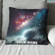 Load image into Gallery viewer, Golf Balls In Space Custom Golf Throw Pillow Personalized Golf Gifts LDT1155