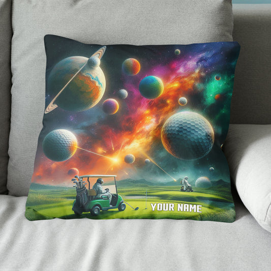 Golf Equipments In Space Custom Golf Pillow Personalized Golfing Gifts LDT1157