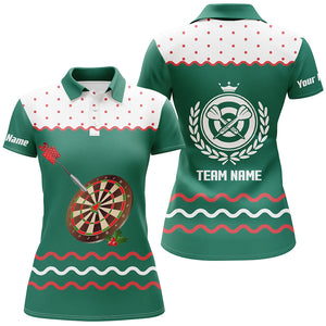 Personalized Darts Christmas Green Polo Shirt Custom Darts Shirt For Women Dart Jersey LDT0740