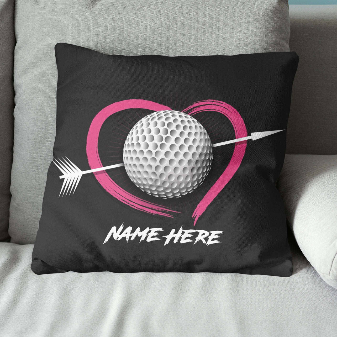 Custom Valentines Day Golf Gifts For Golfer Personalized Golf Pillow LDT1193