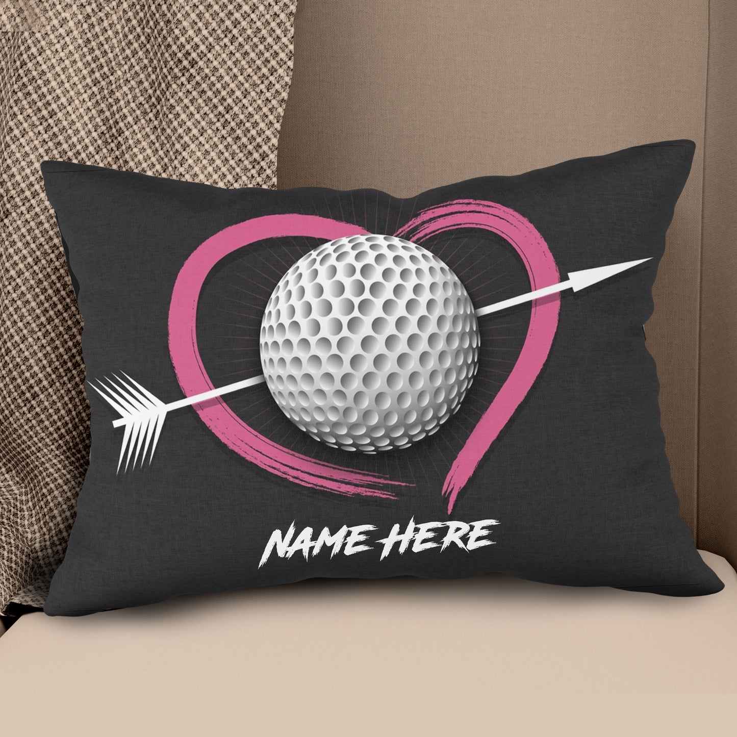 Custom Valentines Day Golf Gifts For Golfer Personalized Golf Pillow LDT1193