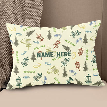 Colorful Disc Golf Pattern Custom Pillow Personalized Disc Golf Gifts LDT1195