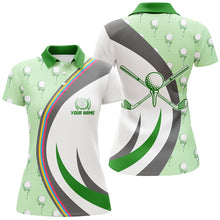 Load image into Gallery viewer, Golf Ball On Tee Green Polo Shirts Custom Golf Elements Cool Golf Shirts For Women Golf Gifts LDT0446