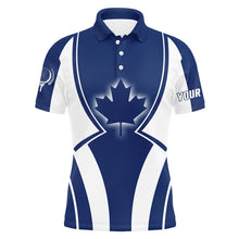 Load image into Gallery viewer, Blue Canada Maple Leaf Mens Golf Polo Shirt Customized Patriotic Golf Tops For Men Golfing Gifts LDT1000