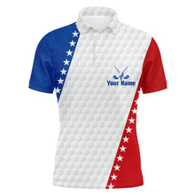 Load image into Gallery viewer, American Flag Mens Golf Polo Shirts Custom Patriotic Golf Shirts For Men Golfing Gifts LDT1411