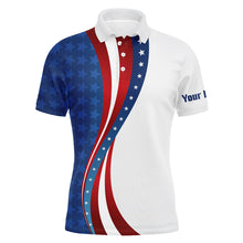 Load image into Gallery viewer, 3D American Flag Mens Golf Polo Shirts Custom Patriotic Golf Shirts For Men Golfing Gifts LDT1412