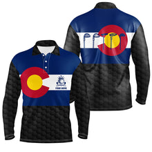 Load image into Gallery viewer, Colorado Flag Mens Black Golf Polo Shirt Custom Patriotic Golf Shirts For Men Golf Gifts LDT0786