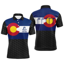 Load image into Gallery viewer, Colorado Flag Mens Black Golf Polo Shirt Custom Patriotic Golf Shirts For Men Golf Gifts LDT0786