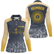 Load image into Gallery viewer, Heartbeat Womens Golf Polo Shirts, Custom Golf Shirts Disc Golf Shirts For Womens, Best Golf Gifts LDT0051