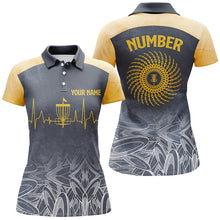 Load image into Gallery viewer, Heartbeat Womens Golf Polo Shirts, Custom Golf Shirts Disc Golf Shirts For Womens, Best Golf Gifts LDT0051