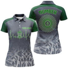 Load image into Gallery viewer, Heartbeat Womens Golf Polo Shirts, Custom Golf Shirts Disc Golf Shirts For Women, Disc Golf Gifts LDT0052