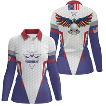 Load image into Gallery viewer, American Flag Golf Polo Shirt Custom Us Eagle Golf Shirts For Women Patriotic Golf Gifts LDT0254