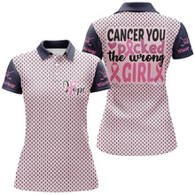 Load image into Gallery viewer, You Picked The Wrong Girl Breast Cancer Awareness Womens Golf Polo Shirt Pink Cute Golf Tops LDT0265