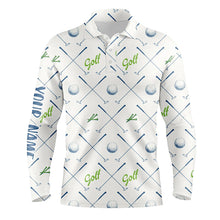Load image into Gallery viewer, Golf Pattern Seamless Mens Polo Shirts Custom Name Cool Golf Shirts For Men Golf Gifts LDT0570