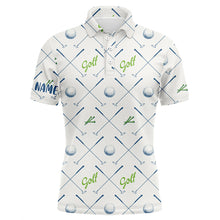 Load image into Gallery viewer, Golf Pattern Seamless Mens Polo Shirts Custom Name Cool Golf Shirts For Men Golf Gifts LDT0570