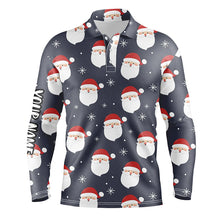 Load image into Gallery viewer, Happy Santa Christmas Grey Mens Golf Polo Shirts Customized Funny Golf Outfit For Mens LDT0622