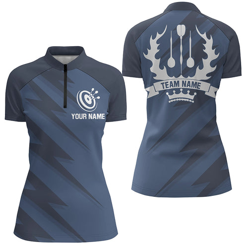 Customized Womens Navy Lightning Basic Darts  Shirt Cool Darts Jersey For Women LDT0318