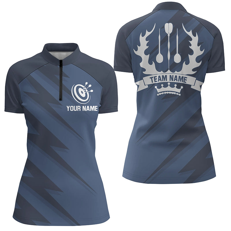 Customized Womens Navy Lightning Basic Darts  Shirt Cool Darts Jersey For Women LDT0318