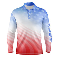 Load image into Gallery viewer, Gradient American Flag Golf Mens Polo Shirts Patriotic Usa Golf Shirts For Men Cool Golf Gifts LDT0638