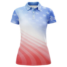 Load image into Gallery viewer, Gradient American Flag Golf Polo Shirts Patriotic Usa Golf Shirts For Women Cool Golf Gifts LDT0638