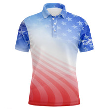 Load image into Gallery viewer, Gradient American Flag Golf Mens Polo Shirts Patriotic Usa Golf Shirts For Men Cool Golf Gifts LDT0638