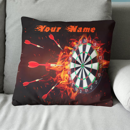 Fire Burning Dartboard Custom Pillow Personalized Darts Gifts For Player LDT1119