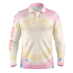 Pastel Tie Dye 3D Printing Mens Golf Polo Shirts Custom Name Golf Shirts For Men Golf Gifts LDT1307