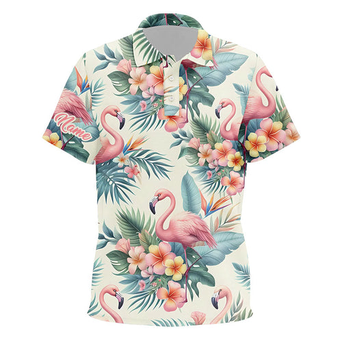 Pink Flamingo Tropical Kids Golf Polo Shirts Customized Golf Shirts For Kid Golfing Gifts LDT1309