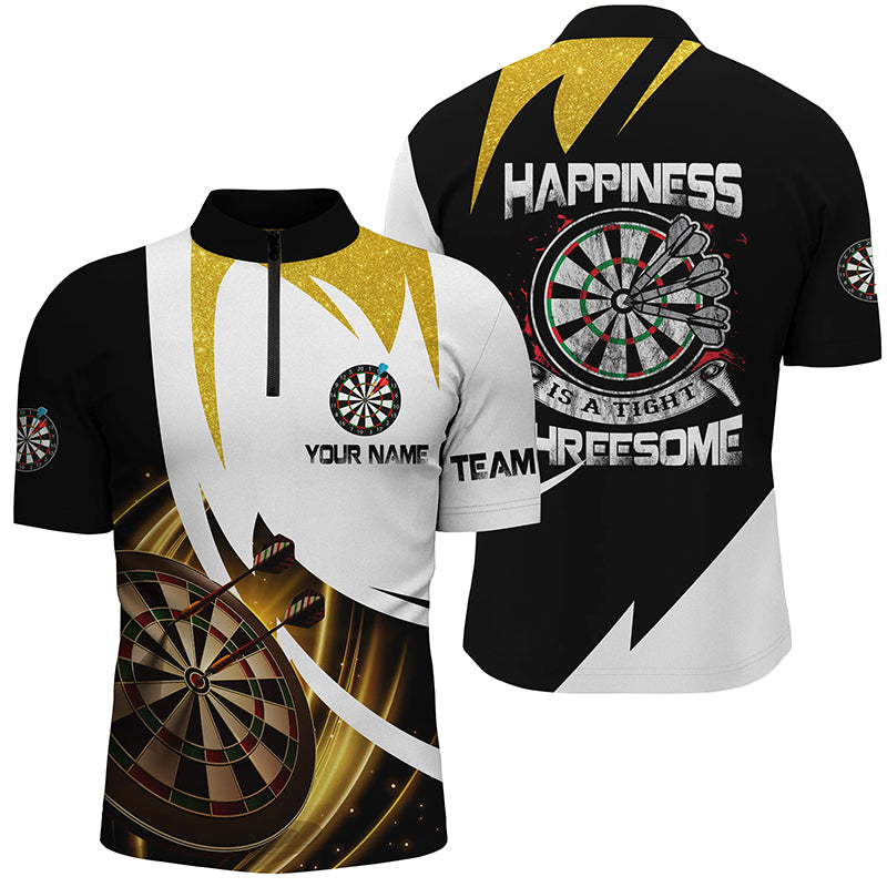 Happiness Is A Tight Personalized Darts Quarter Zip Shirt Custom Dart Team Jersey For Men LDT0685