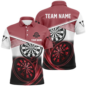 Personalized Red Black Darts Men Polo Shirt Custom Cool Darts Shirt For Men Team Jersey LDT0707