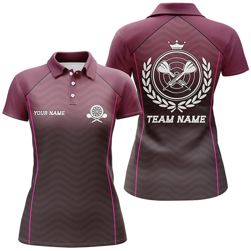 Personalized Interlaced Waving Darts Polo Shirt Custom Darts Shirt For Women Dart Jersey LDT0714