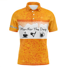 Load image into Gallery viewer, Mens Golf Polo Shirts Custom Name Beer Golf Plan Personalized Golf Shirts For Men, Golfer Gifts LDT0139