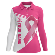 Load image into Gallery viewer, Breast Cancer Pink Ribbon Womens Golf Polo Shirts Custom Golf Shirts For Women Golfing Gifts LDT1351