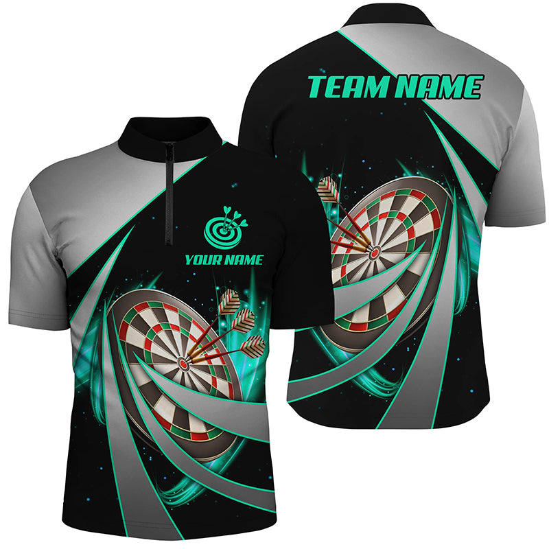 Sports Style Personalized Darts Quarter Zip Shirt Custom