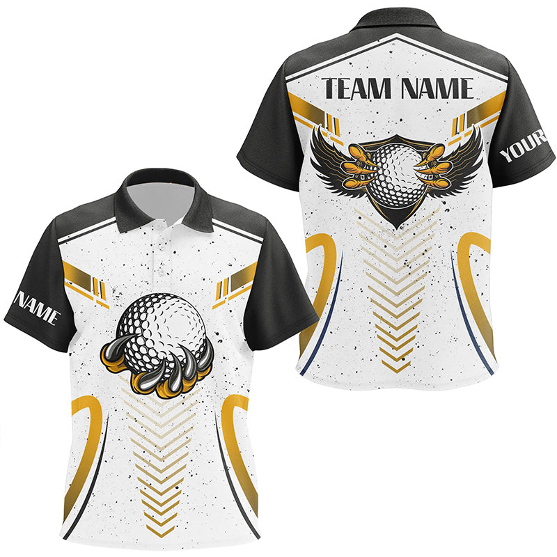 Eagle Golf Ball Custom White Grunge Golf Kids Polo Shirt Team Golf Shirts For Kid Golf Gifts LDT0716