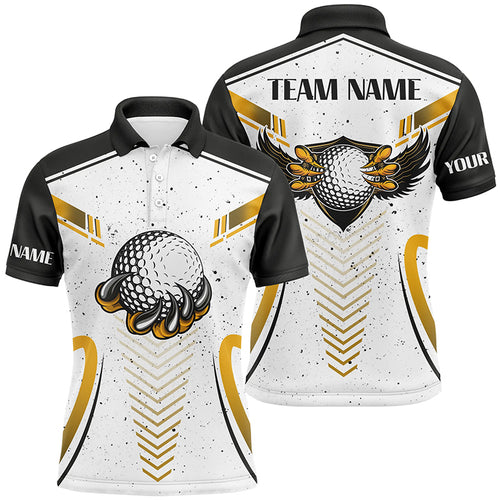 Eagle Golf Ball Custom White Grunge Golf Mens Polo Shirt Team Golf Shirts For Men Golf Gifts LDT0716