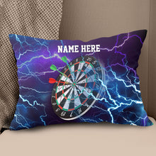 Load image into Gallery viewer, Purple Thunder Lightning Custom Dart Pillow Personalized Darts Gifts LDT1183