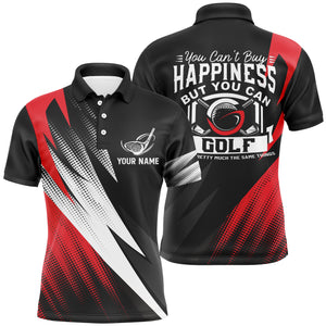 Mens Red Golf Polo Shirts, Personalized Golf Shirts For Men, Cool Golf Gifts For Golfer LDT0168