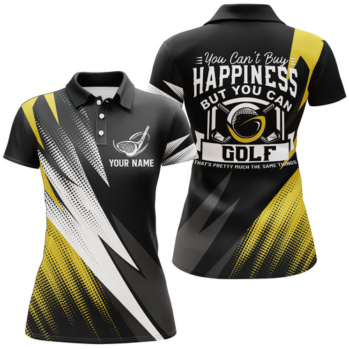 Womens Yellow Golf Polo Shirts, Personalized Golf Shirts For Ladies, Cool Golf Gifts For Her LDT0169