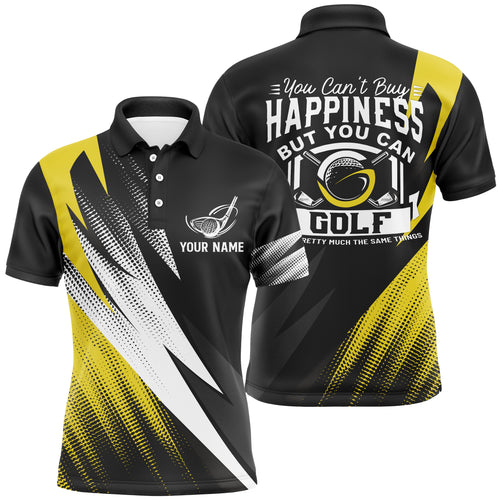 Mens Yellow Golf Polo Shirts, Personalized Golf Shirts For Male, Cool Golf Gifts For Golfer LDT0169