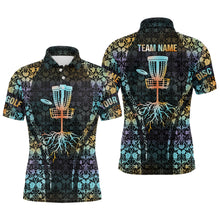 Load image into Gallery viewer, Personalized Floral Pattern Disc Golf Mens Polo Shirt Custom Disc Golf Shirts For Men Golf Gifts LDT0847
